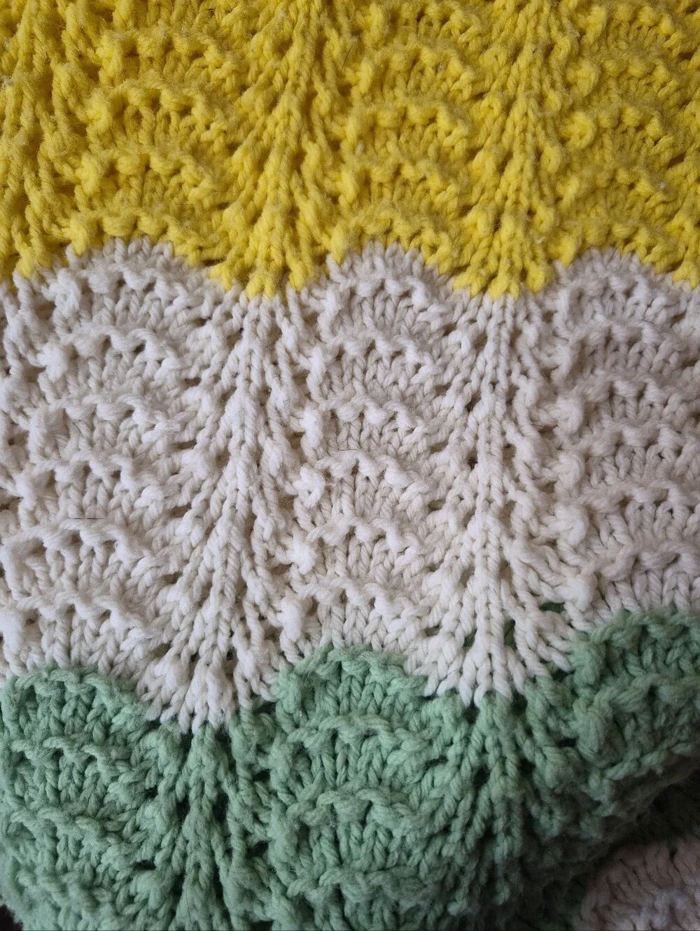 Handmade Crochet Afghan Throw Lap Blanket 73 X 50 Cottagecore Grandmacore